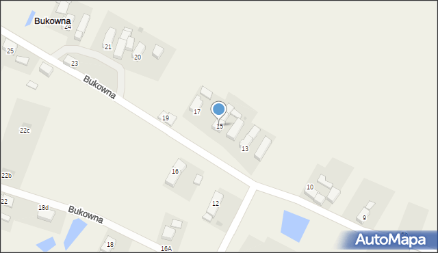 Bukowna, Bukowna, 15, mapa Bukowna