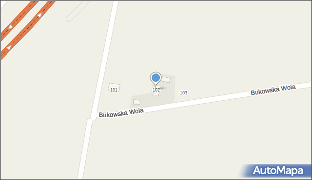 Bukowska Wola, Bukowska Wola, 102, mapa Bukowska Wola