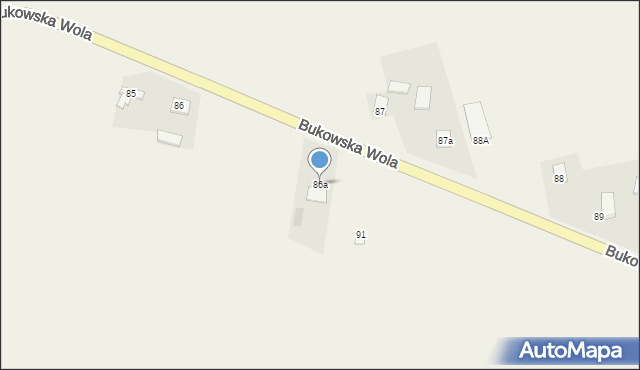 Bukowska Wola, Bukowska Wola, 86a, mapa Bukowska Wola