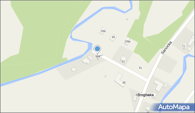 Bukowsko, Bukowsko, 94a, mapa Bukowsko