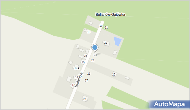 Bulianów, Bulianów, 23, mapa Bulianów