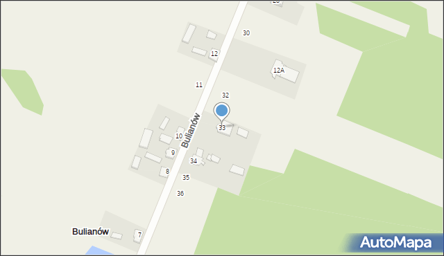 Bulianów, Bulianów, 33, mapa Bulianów
