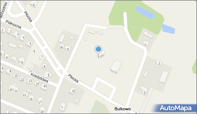 Bulkowo, Bulkowo, 1, mapa Bulkowo