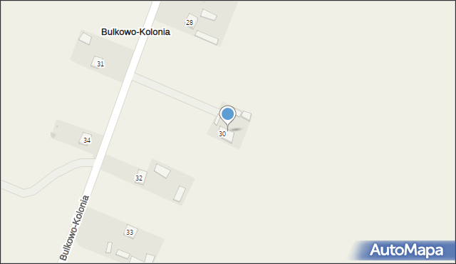 Bulkowo-Kolonia, Bulkowo-Kolonia, 30a, mapa Bulkowo-Kolonia