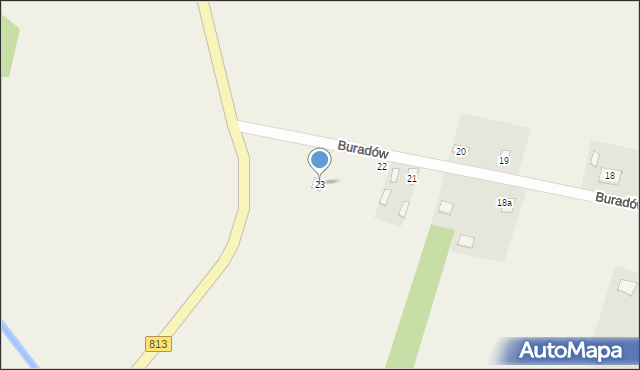 Buradów, Buradów, 23, mapa Buradów