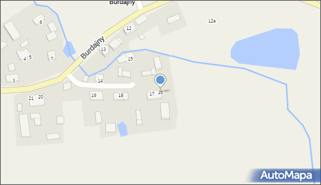 Burdajny, Burdajny, 16, mapa Burdajny