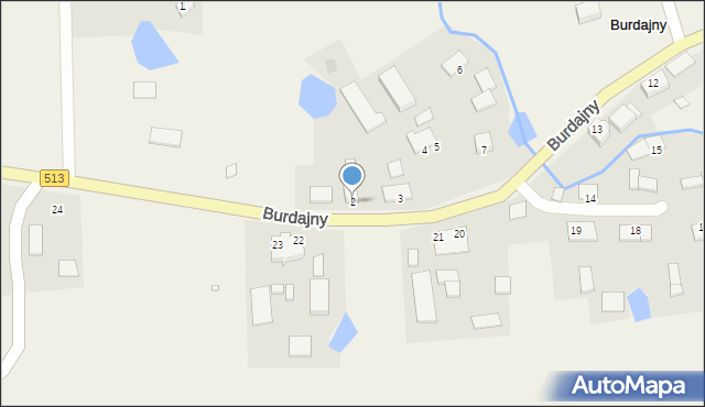 Burdajny, Burdajny, 2, mapa Burdajny