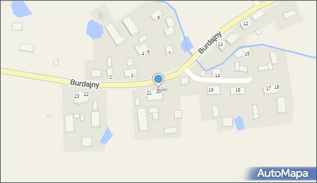 Burdajny, Burdajny, 20, mapa Burdajny