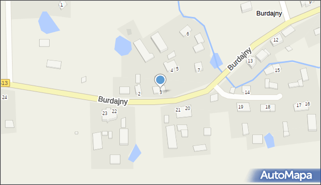 Burdajny, Burdajny, 3, mapa Burdajny