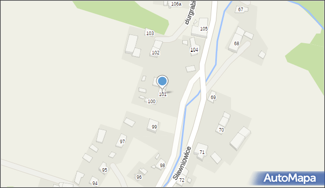 Burgrabice, Burgrabice, 101, mapa Burgrabice