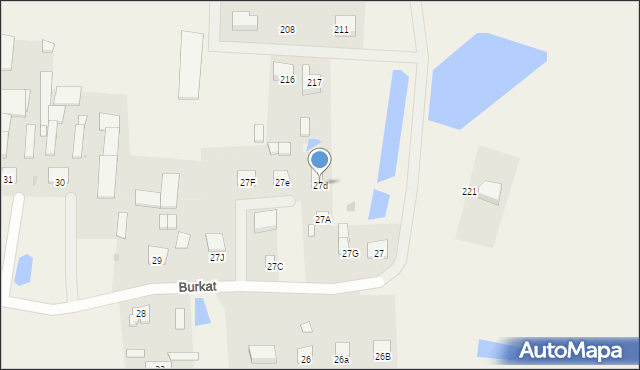 Burkat, Burkat, 27d, mapa Burkat