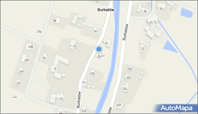 Burkatów, Burkatów, 23, mapa Burkatów