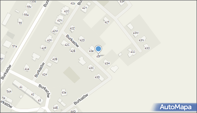 Burkatów, Burkatów, 43f, mapa Burkatów