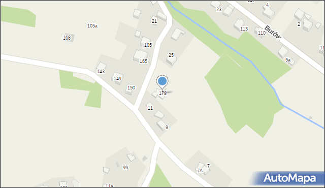 Burów, Burów, 178, mapa Burów