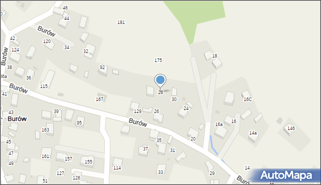 Burów, Burów, 28, mapa Burów