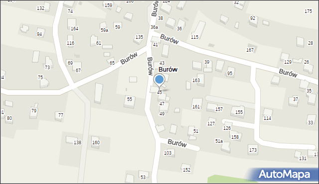 Burów, Burów, 45, mapa Burów