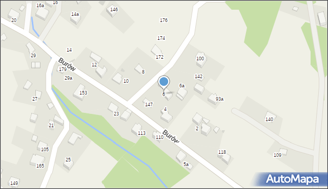 Burów, Burów, 6, mapa Burów
