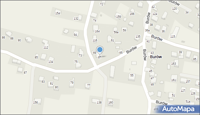 Burów, Burów, 67, mapa Burów