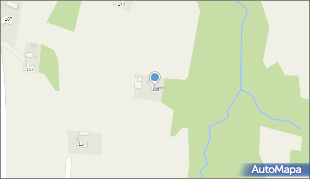 Burzyn, Burzyn, 108, mapa Burzyn