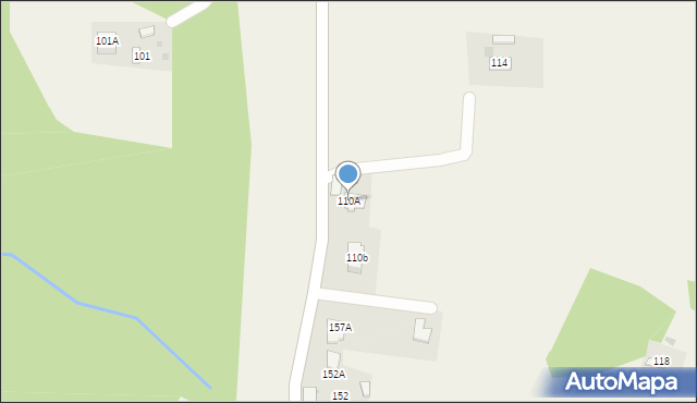 Burzyn, Burzyn, 110A, mapa Burzyn