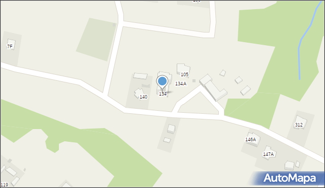 Burzyn, Burzyn, 134, mapa Burzyn