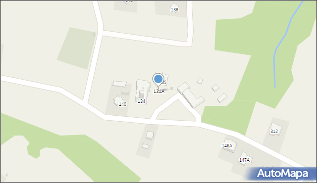 Burzyn, Burzyn, 134A, mapa Burzyn