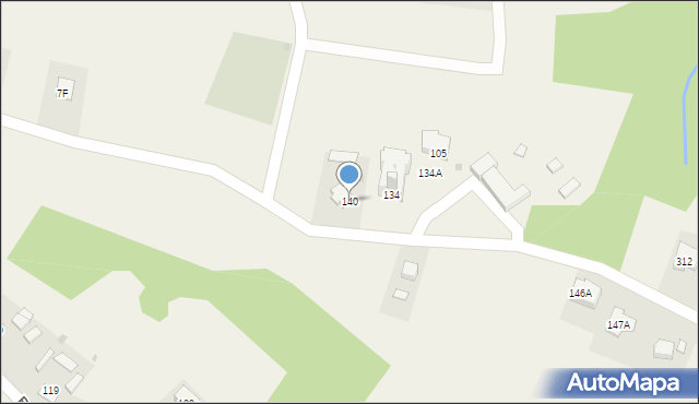 Burzyn, Burzyn, 140, mapa Burzyn