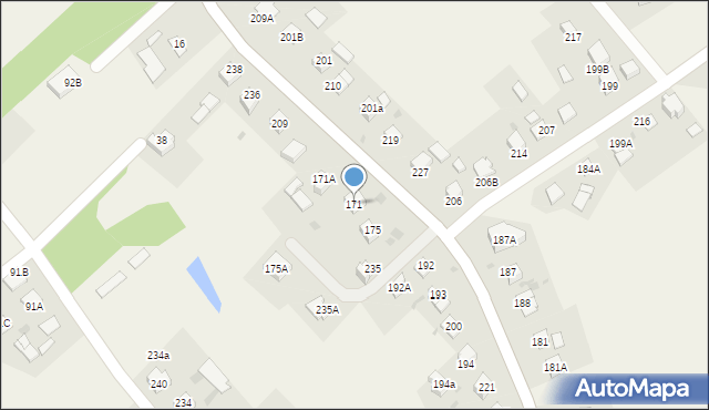 Burzyn, Burzyn, 171, mapa Burzyn