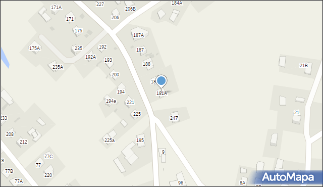 Burzyn, Burzyn, 181A, mapa Burzyn