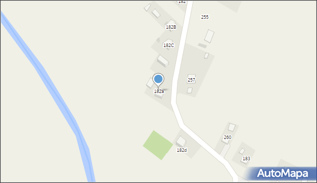 Burzyn, Burzyn, 182a, mapa Burzyn