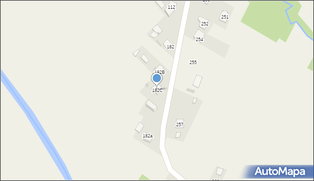 Burzyn, Burzyn, 182C, mapa Burzyn