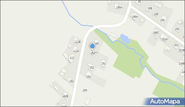 Burzyn, Burzyn, 253, mapa Burzyn