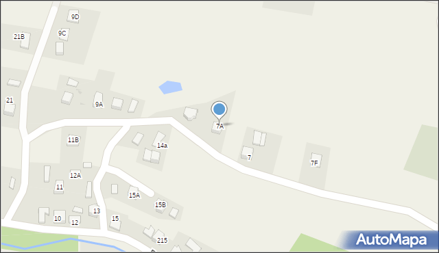 Burzyn, Burzyn, 7A, mapa Burzyn