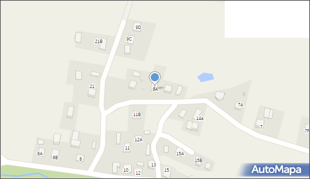 Burzyn, Burzyn, 9A, mapa Burzyn