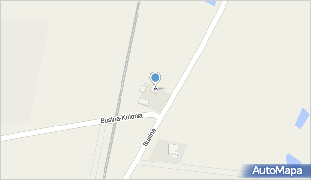 Busina-Kolonia, Busina-Kolonia, 13, mapa Busina-Kolonia