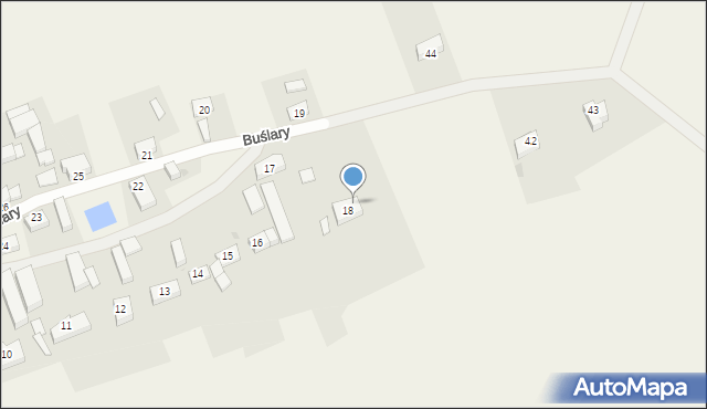 Buślary, Buślary, 18a, mapa Buślary