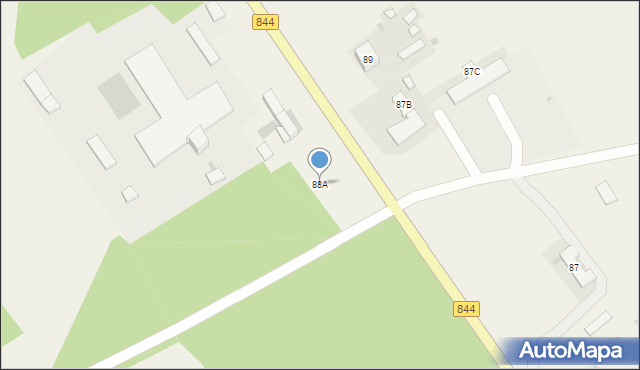 Buśno, Buśno, 88A, mapa Buśno