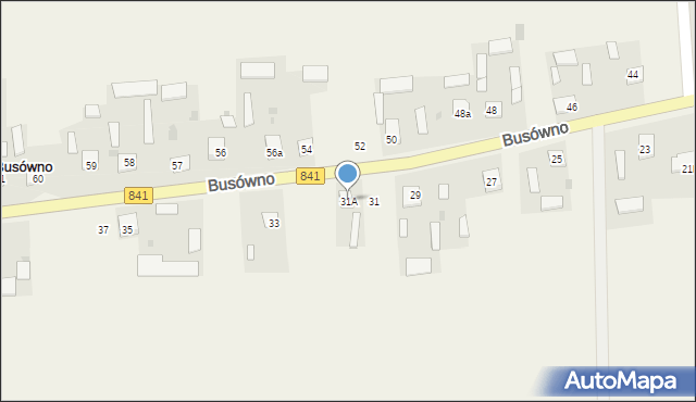 Busówno, Busówno, 31A, mapa Busówno