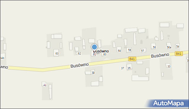 Busówno, Busówno, 61, mapa Busówno