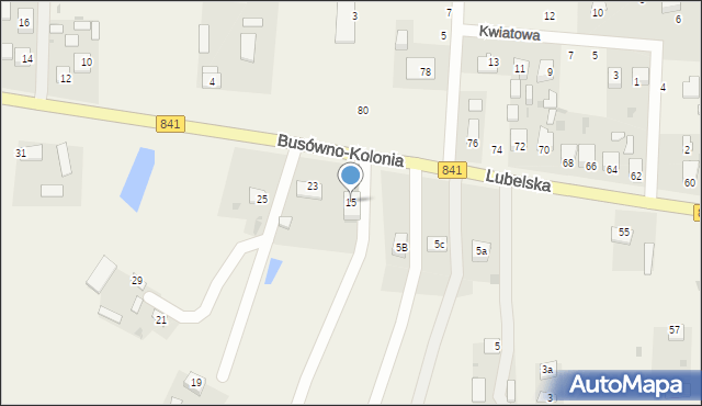 Busówno-Kolonia, Busówno-Kolonia, 15, mapa Busówno-Kolonia