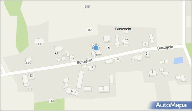 Buszęcin, Buszęcin, 16, mapa Buszęcin