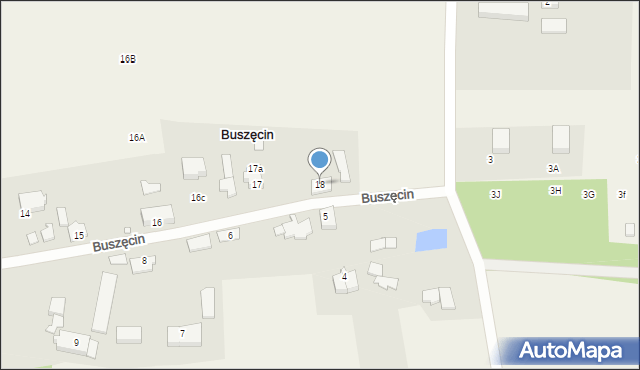 Buszęcin, Buszęcin, 18, mapa Buszęcin