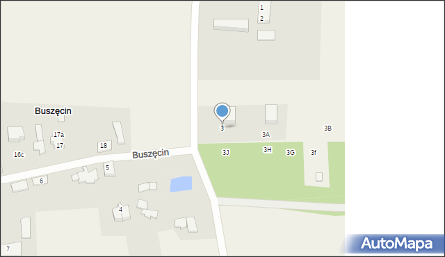 Buszęcin, Buszęcin, 3, mapa Buszęcin