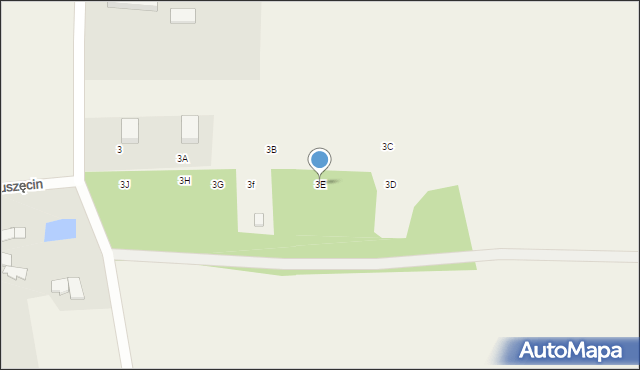 Buszęcin, Buszęcin, 3E, mapa Buszęcin
