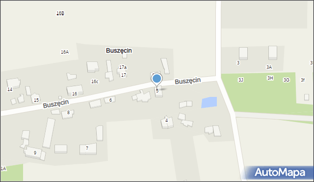 Buszęcin, Buszęcin, 5, mapa Buszęcin