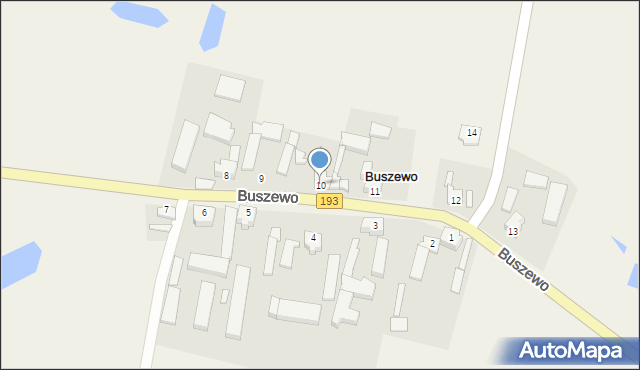 Buszewo, Buszewo, 10, mapa Buszewo