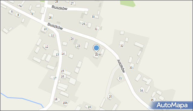 Buszków, Buszków, 22, mapa Buszków