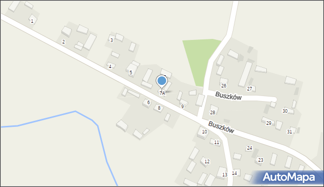 Buszków, Buszków, 7A, mapa Buszków