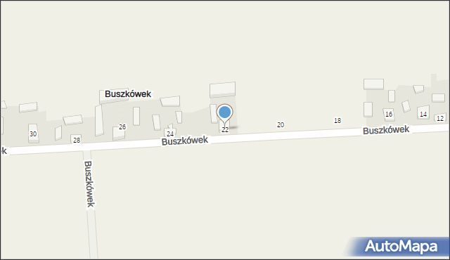 Buszkówek, Buszkówek, 22, mapa Buszkówek