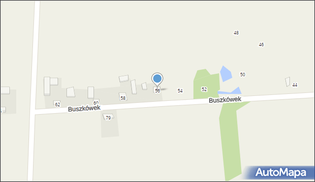 Buszkówek, Buszkówek, 56, mapa Buszkówek